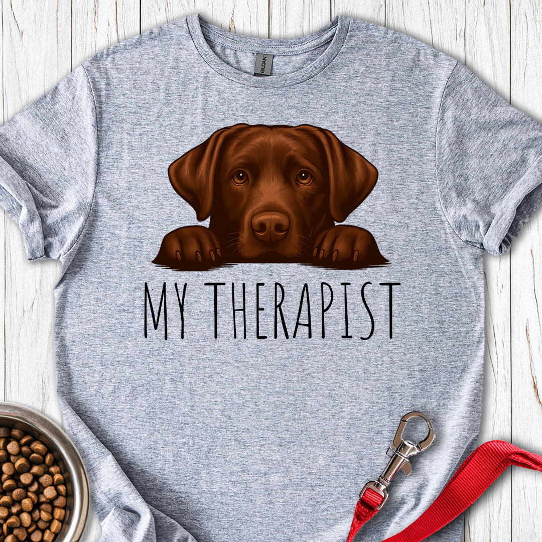 My Therapist Chocolate Lab Sport Grey