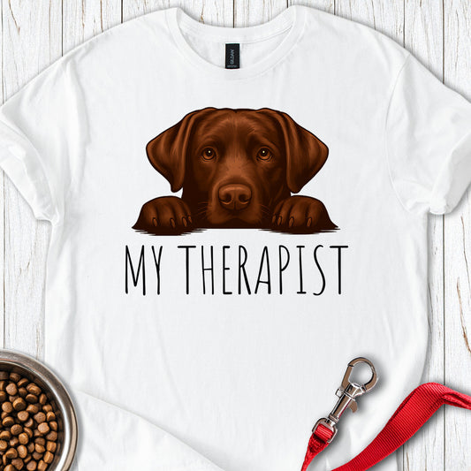 My Therapist Chocolate Lab White