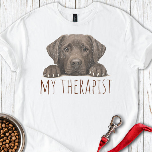 My Therapist Chocolate Lab White