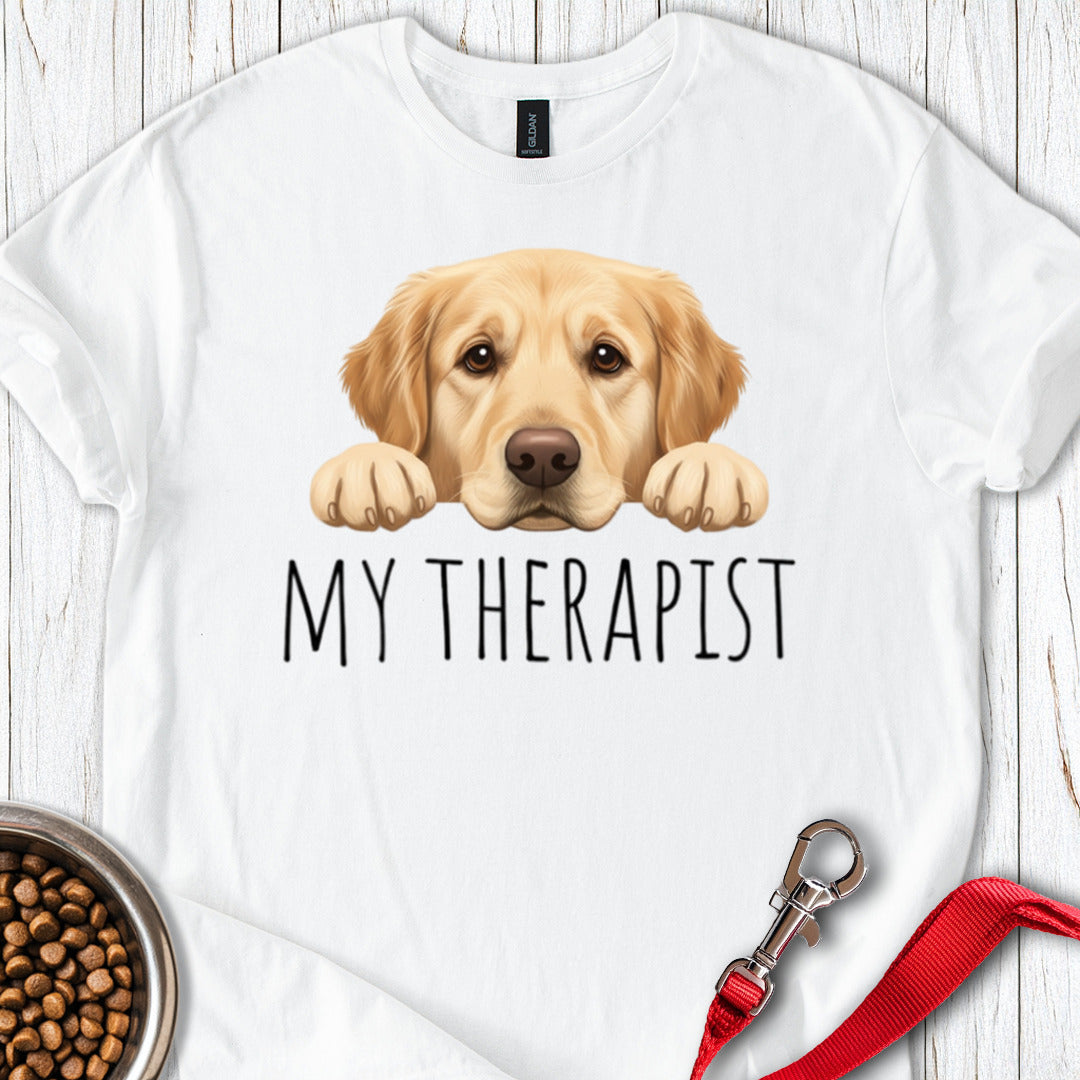 My Therapist Golden Retriever White