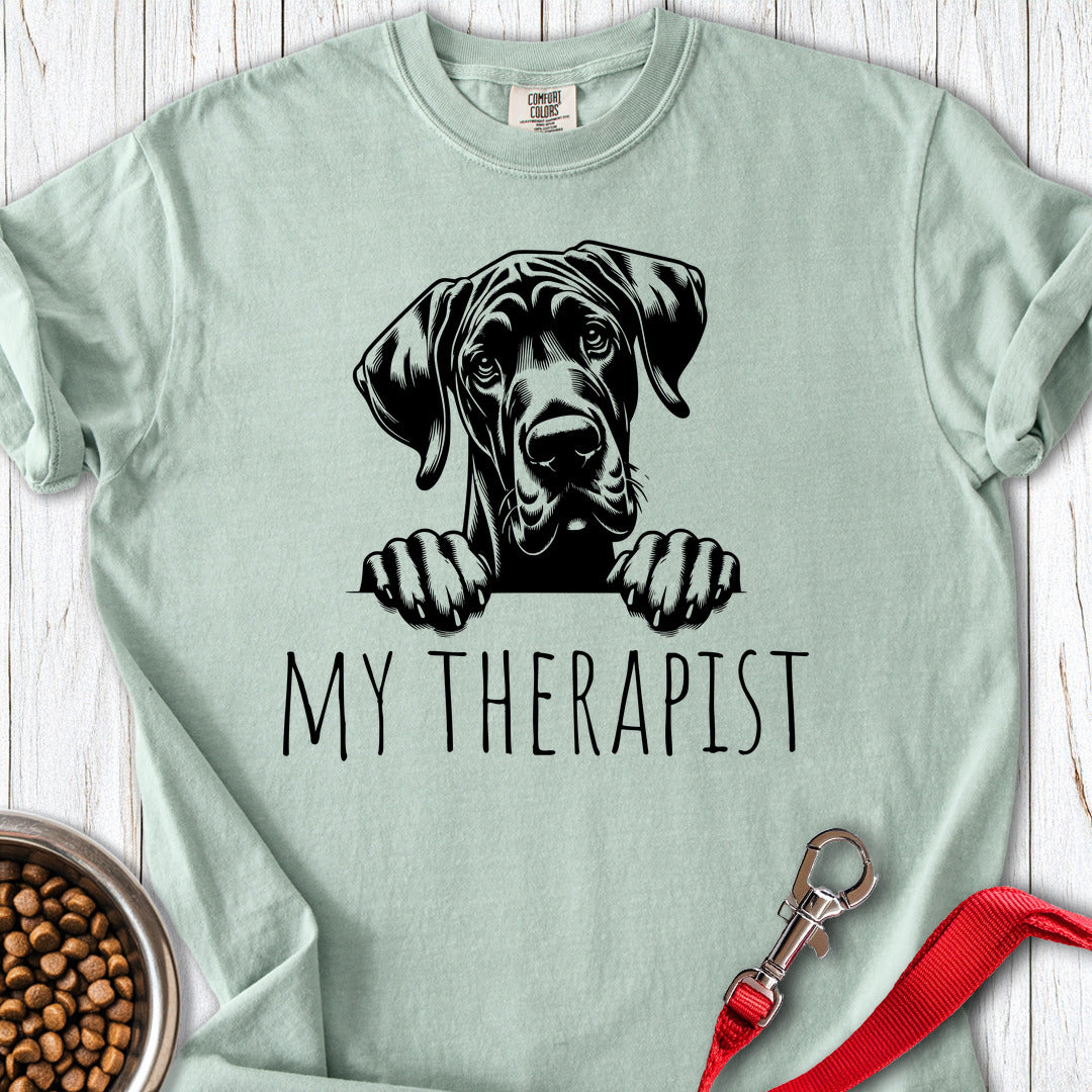 My Therapist Great Dane Premium Tee — Bay