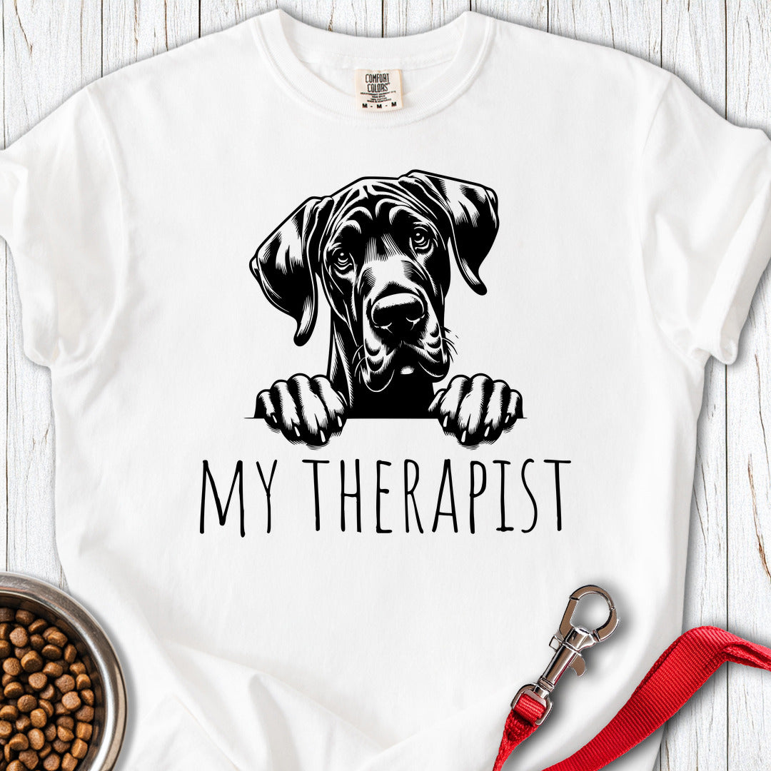 My Therapist Great Dane Premium Tee — White
