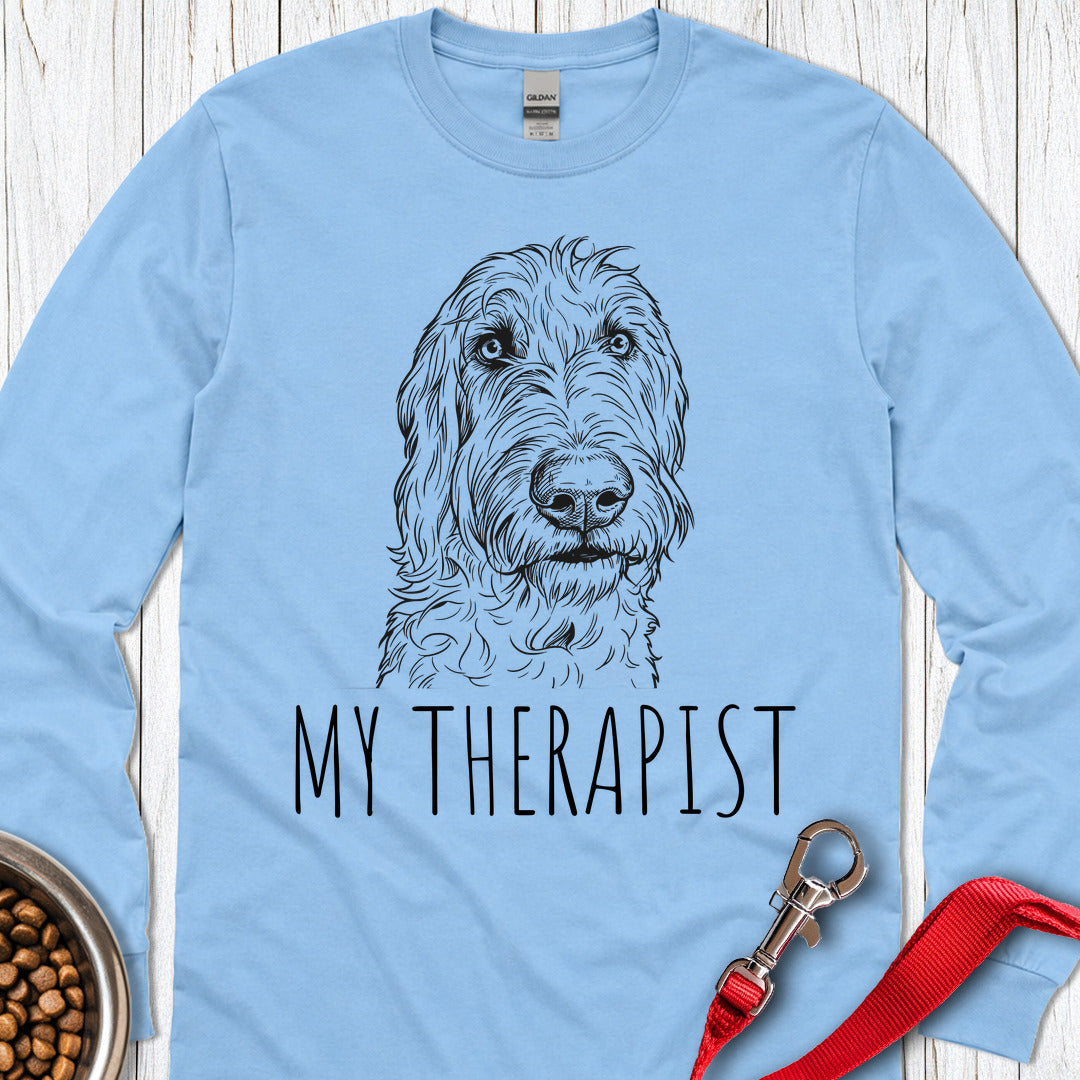 My Therapist Irish Wolfshound Long Sleeve — Carolina Blue