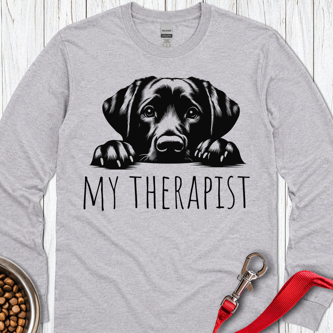 My Therapist Labrador Long Sleeve — Sport Grey