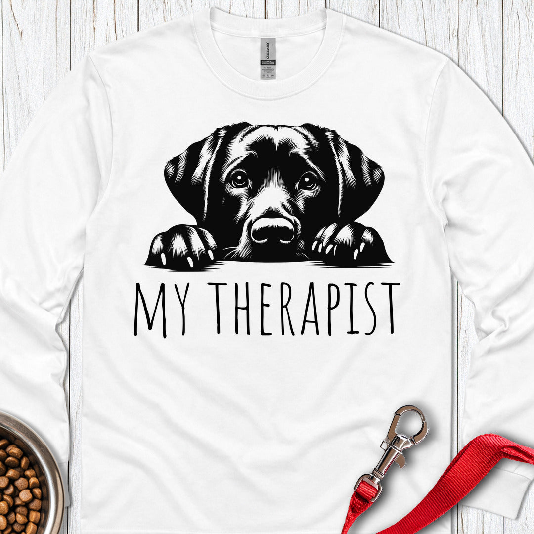 My Therapist Labrador Long Sleeve — White