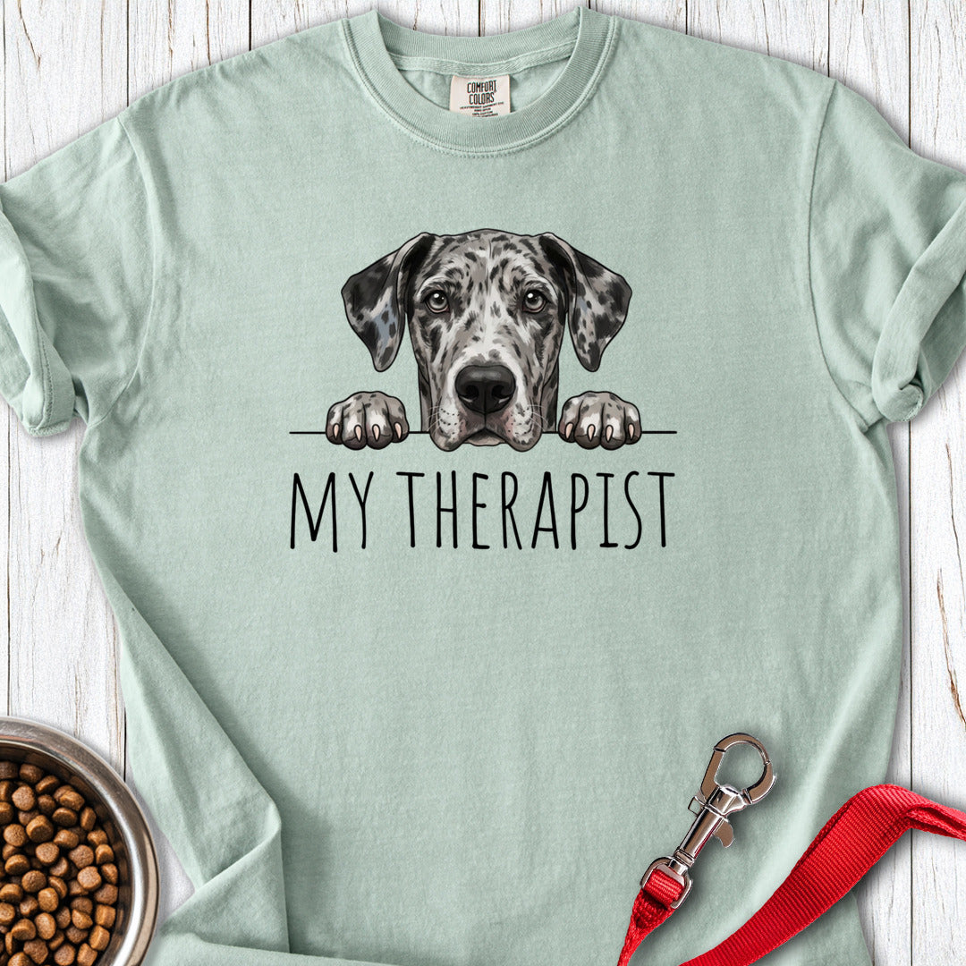 My Therapist Merle Great Dane Premium Tee — Bay
