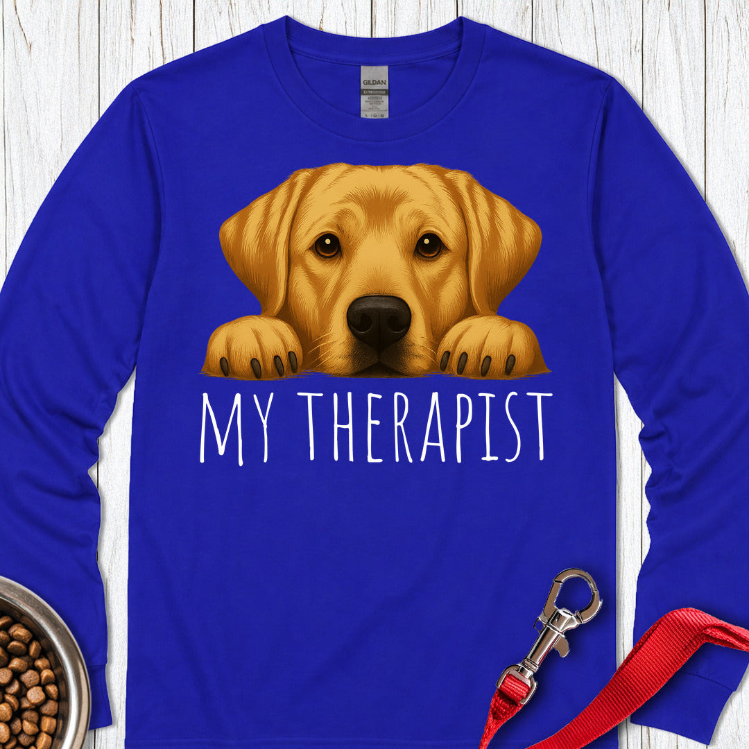 My Therapist Yellow Labrador Long Sleeve — Royal