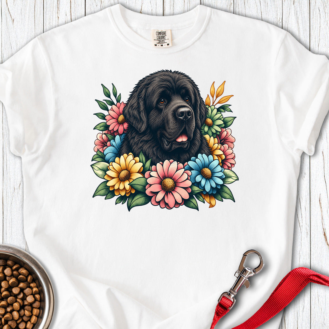 Newfoundland Flower Wreath Premium Tee — White