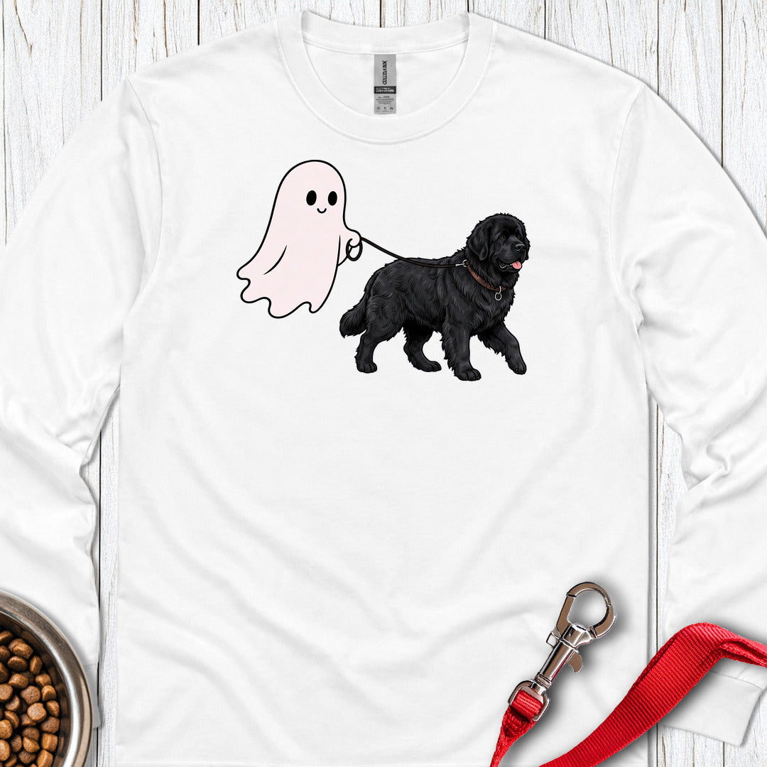 Newfoundland Ghost Halloween Long Sleeve — White
