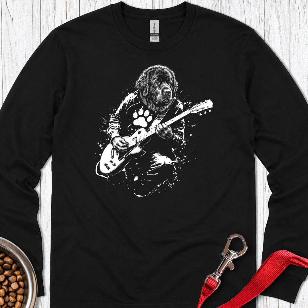 Newfoundland Guitar Long Sleeve — Black