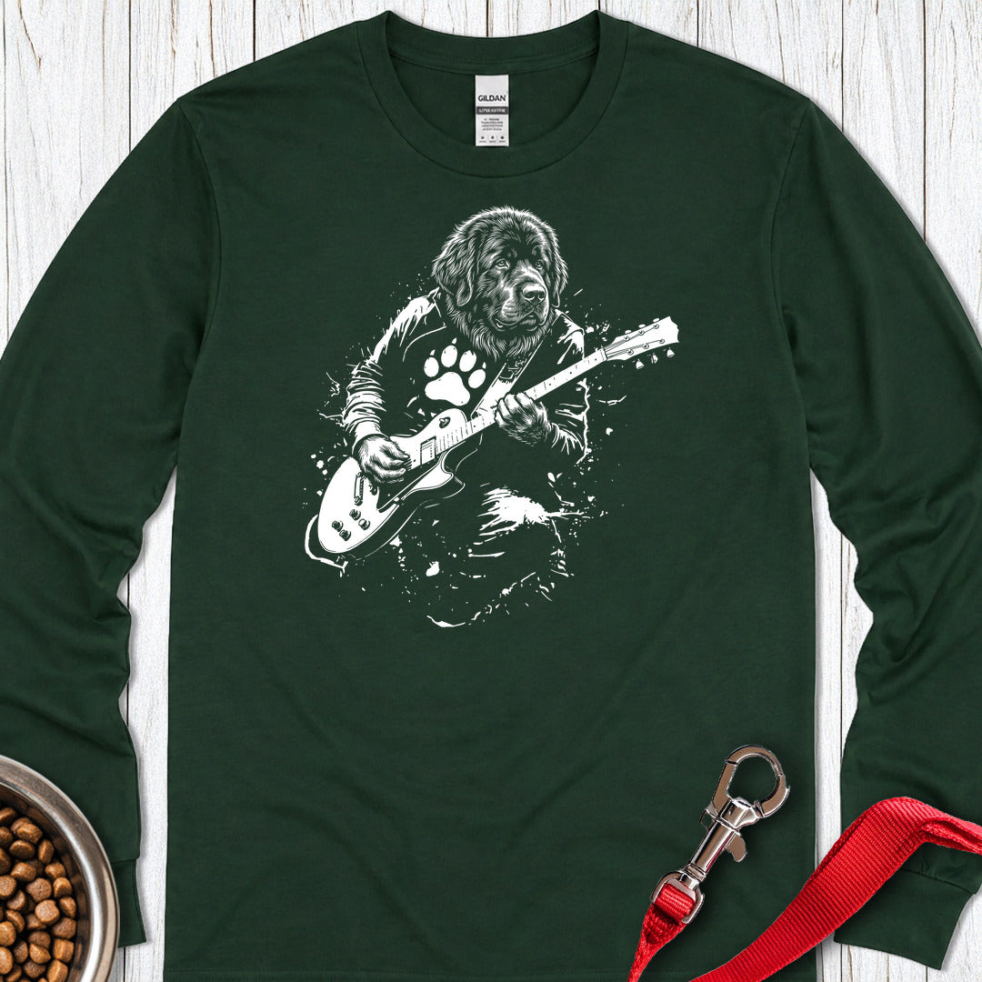 Newfoundland Guitar Long Sleeve — Forest Green