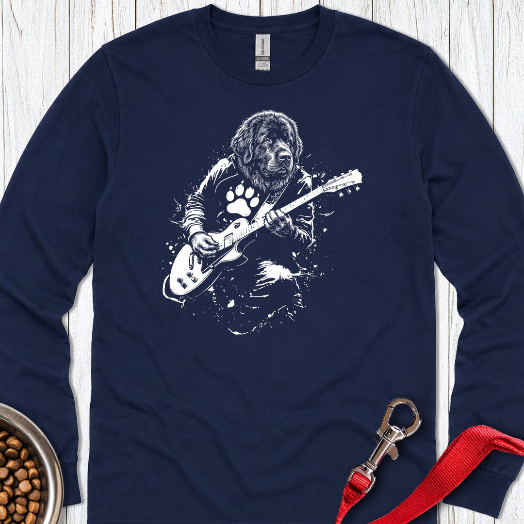 Newfoundland Guitar Long Sleeve — Navy
