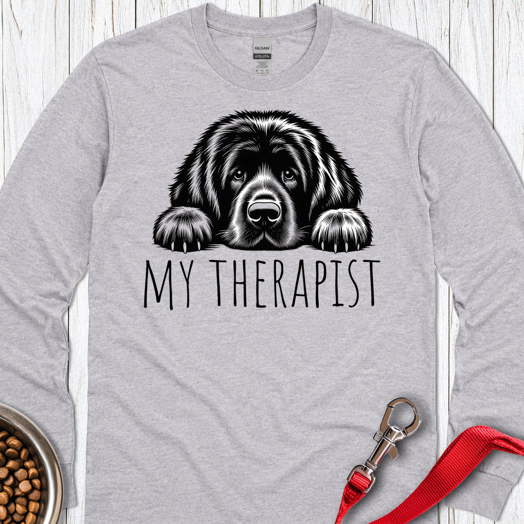 Newfoundland My Therapist Long Sleeve — Sport Grey