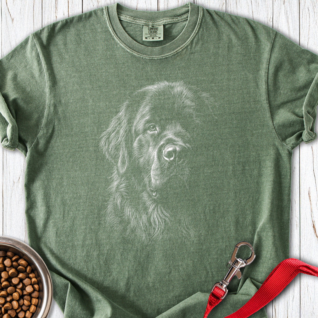 Newfoundland Portrait Premium Tee — Moss