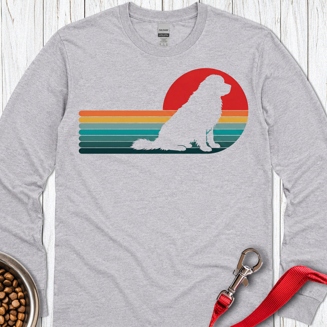 Newfoundland Retro Sunset Long Sleeve — Sport Grey