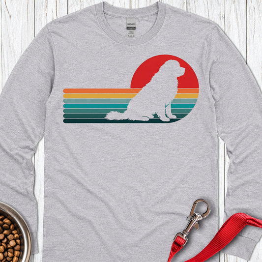 Newfoundland Retro Sunset Long Sleeve — Sport Grey