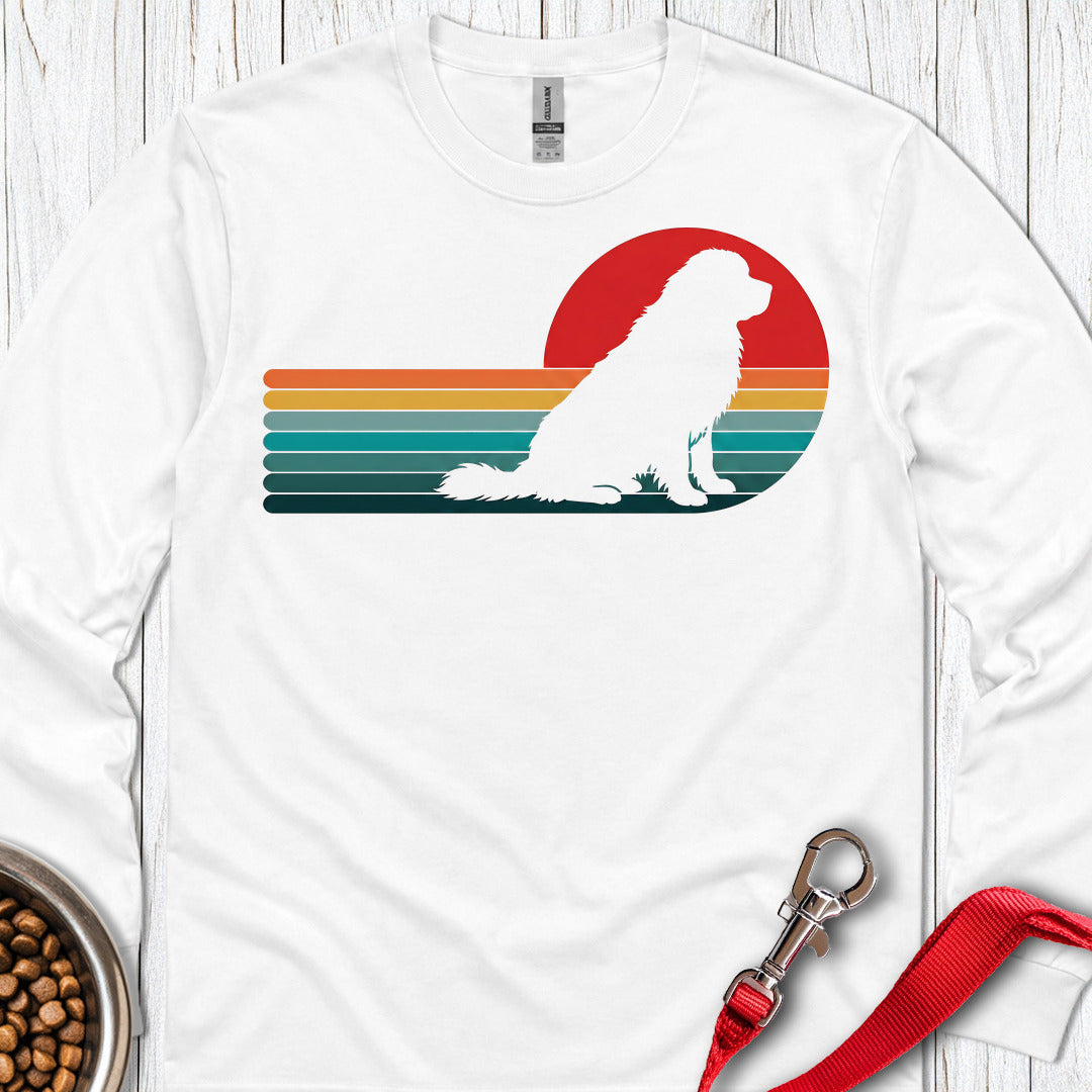 Newfoundland Retro Sunset Long Sleeve — White