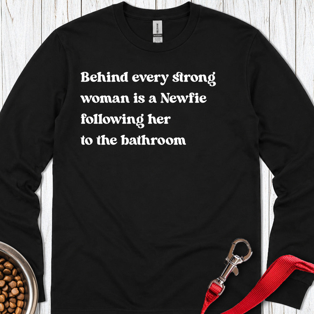 Newfoundlander Strong Woman Long Sleeve — Black