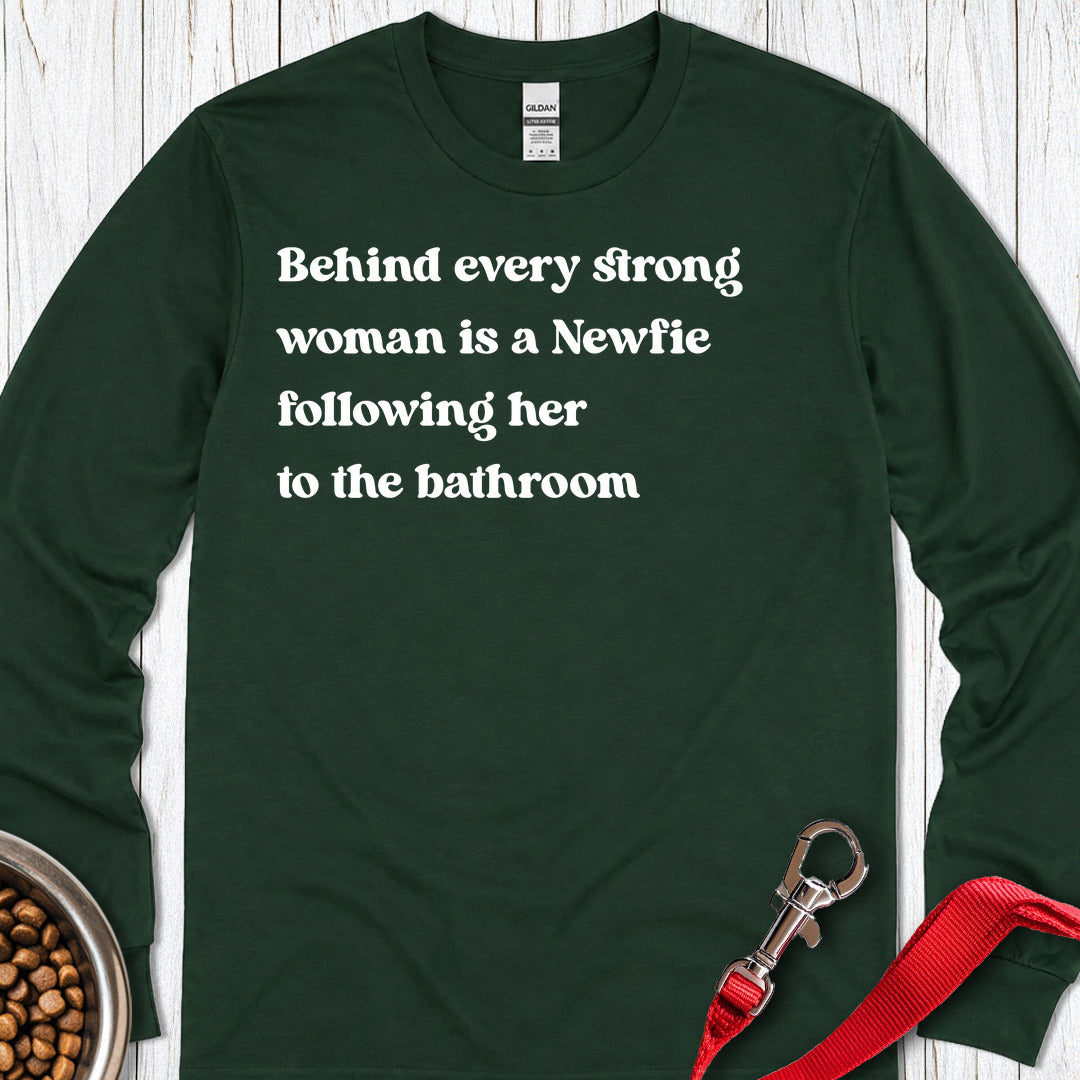 Newfoundlander Strong Woman Long Sleeve — Forest Green