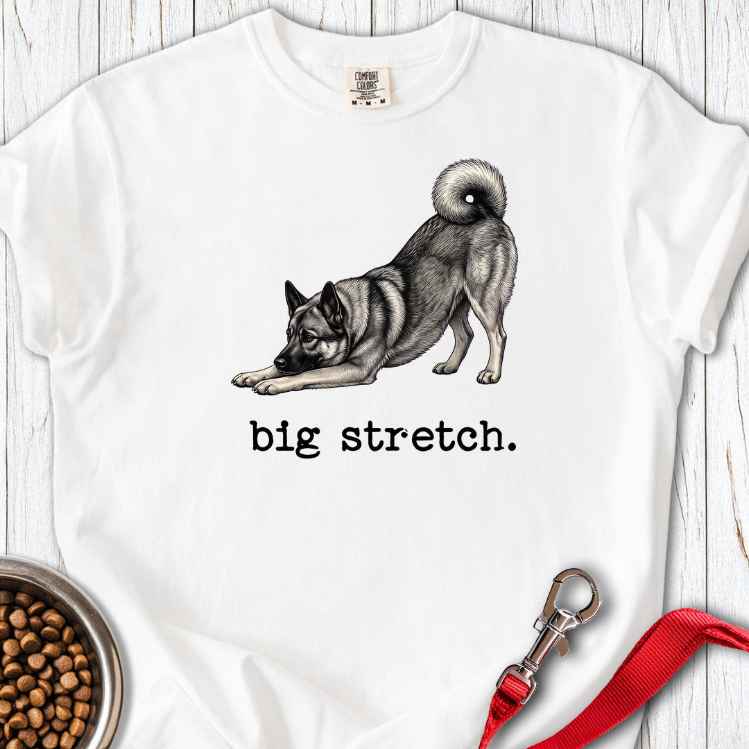 Norwegian Elkhound Big Stretch Premium Tee — White