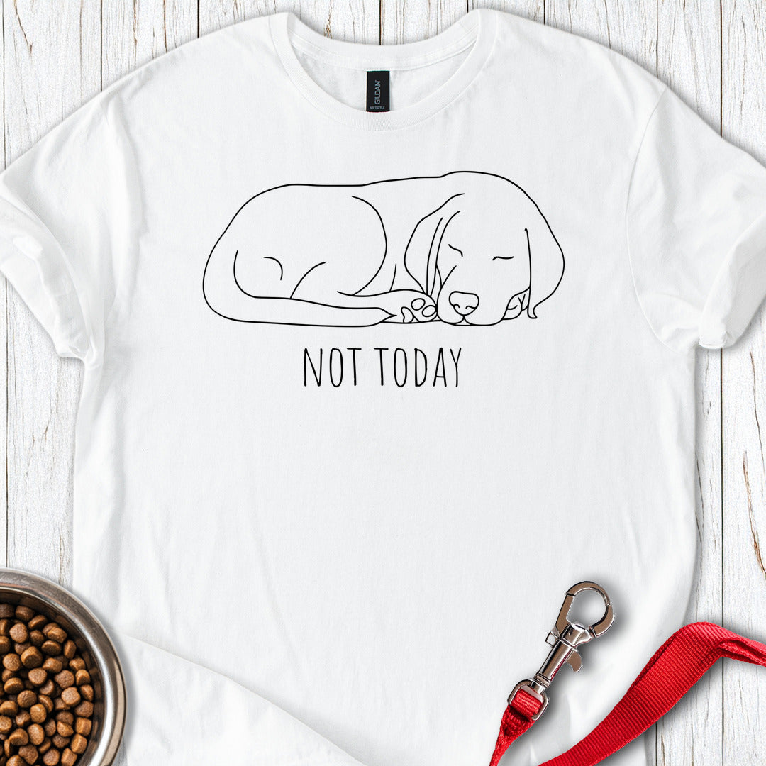 Not Today Labrador Line Art White