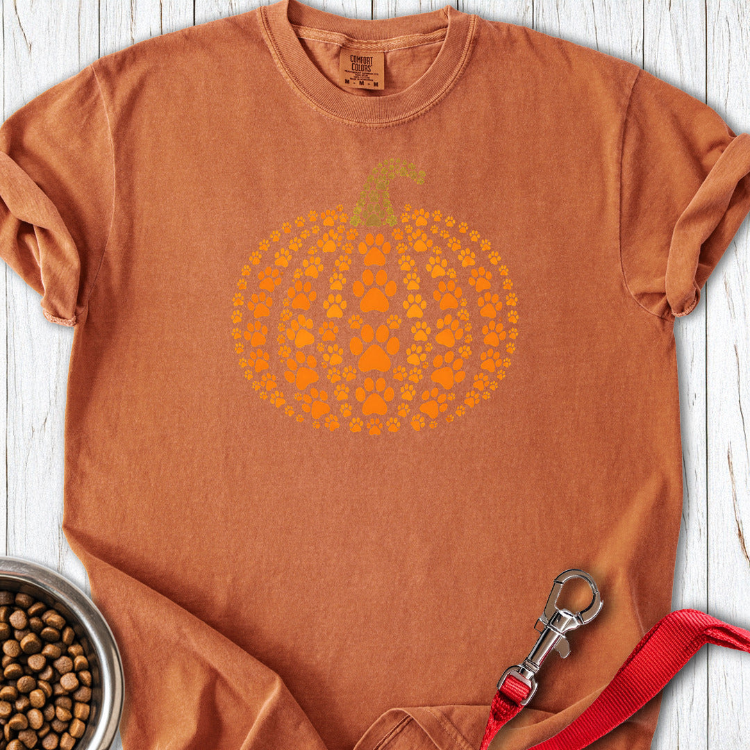 Paw Print Pumpkin Premium Tee — Yam