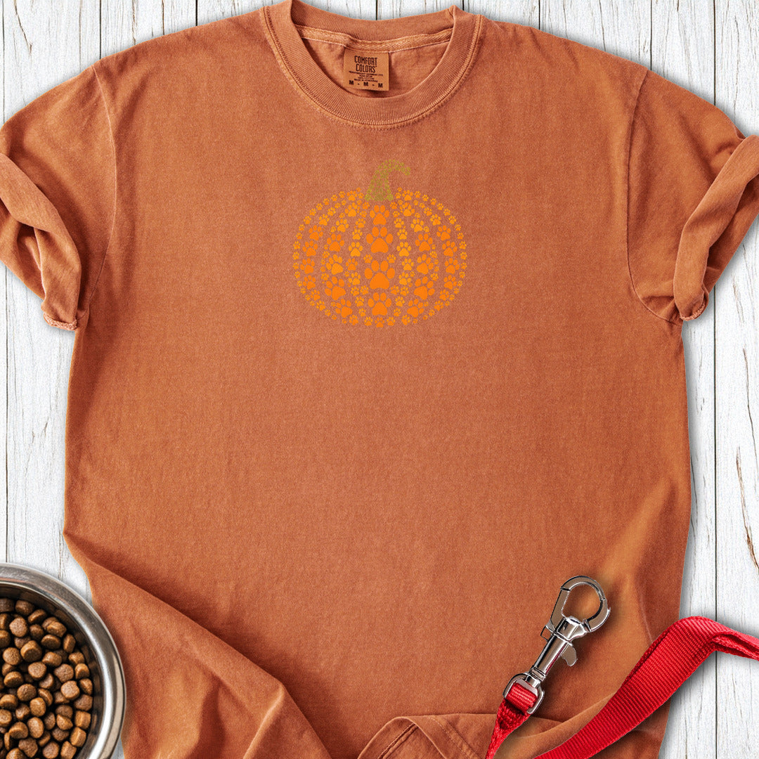 Paw Print Pumpkin Premium Tee (Small Print) — Yam