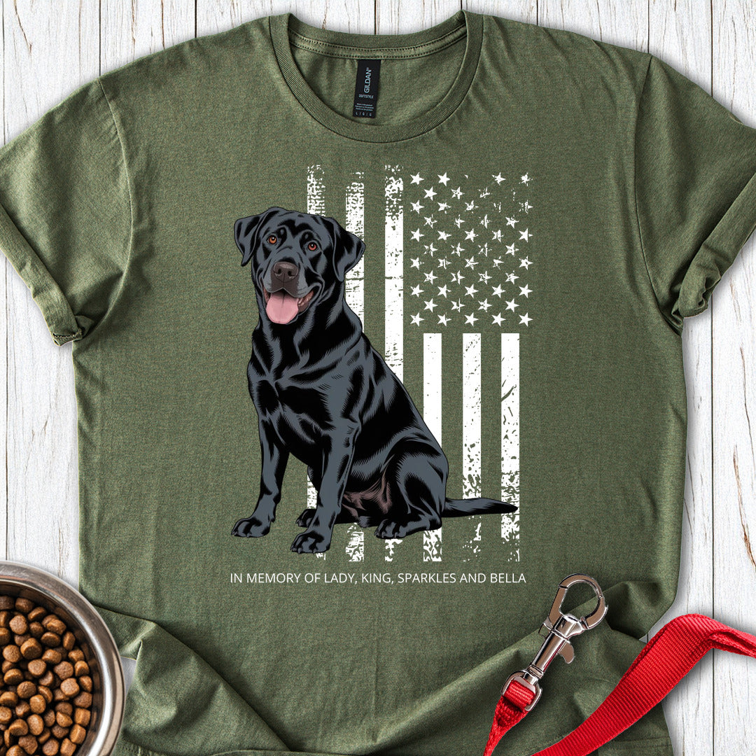 Personalized Black Lab Military Green