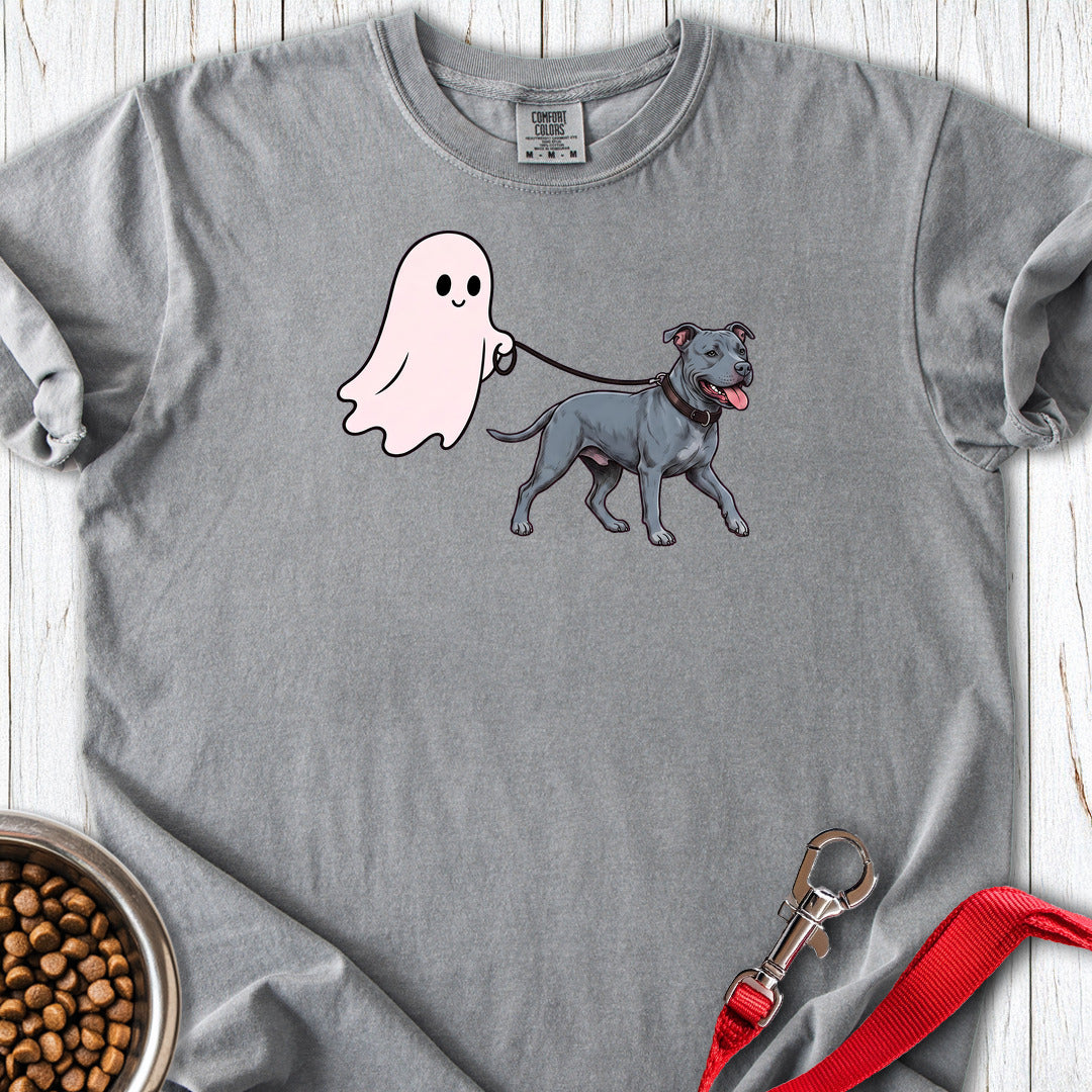 Pitbull Blue Ghost Walk Premium Tee — Grey