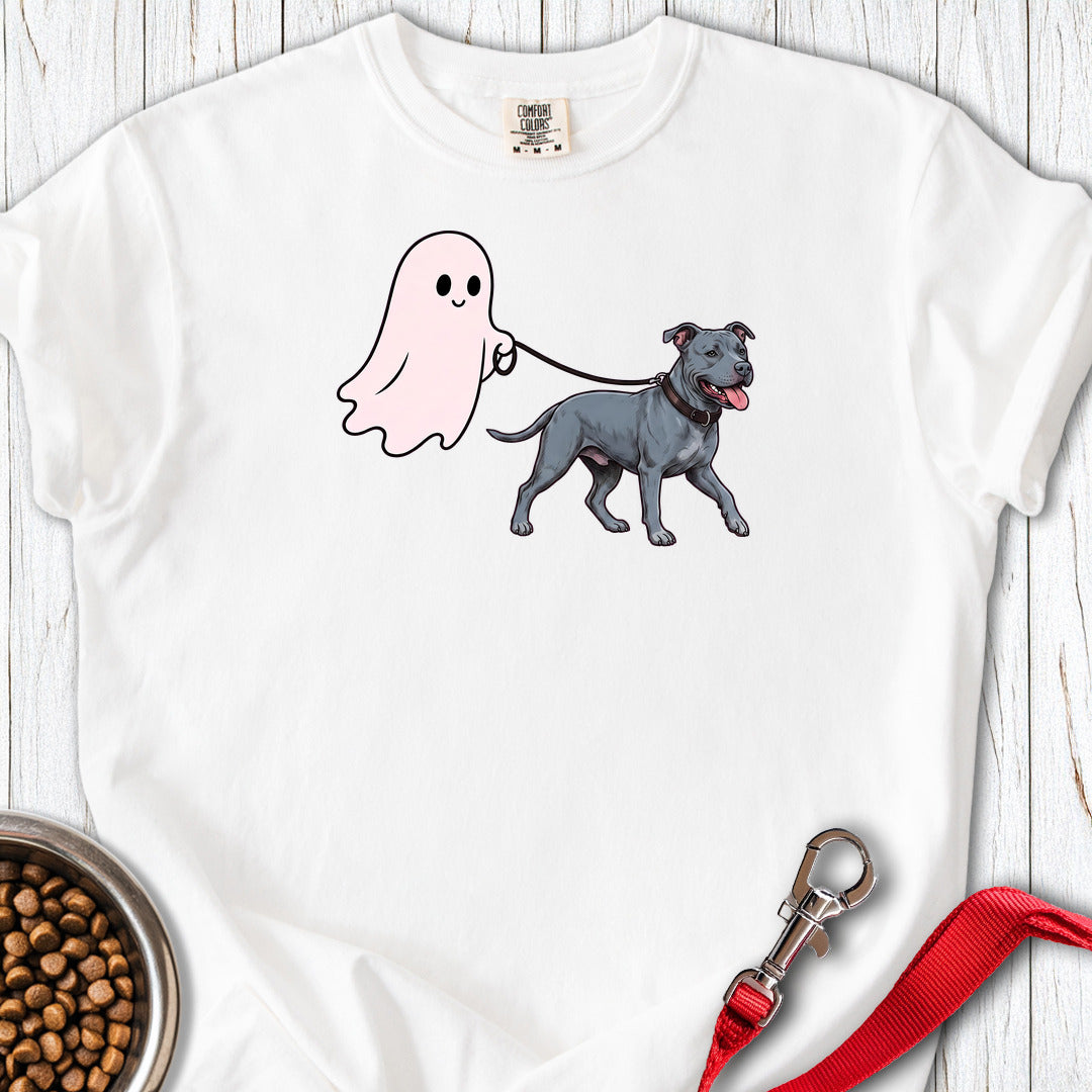 Pitbull Blue Ghost Walk Premium Tee — White
