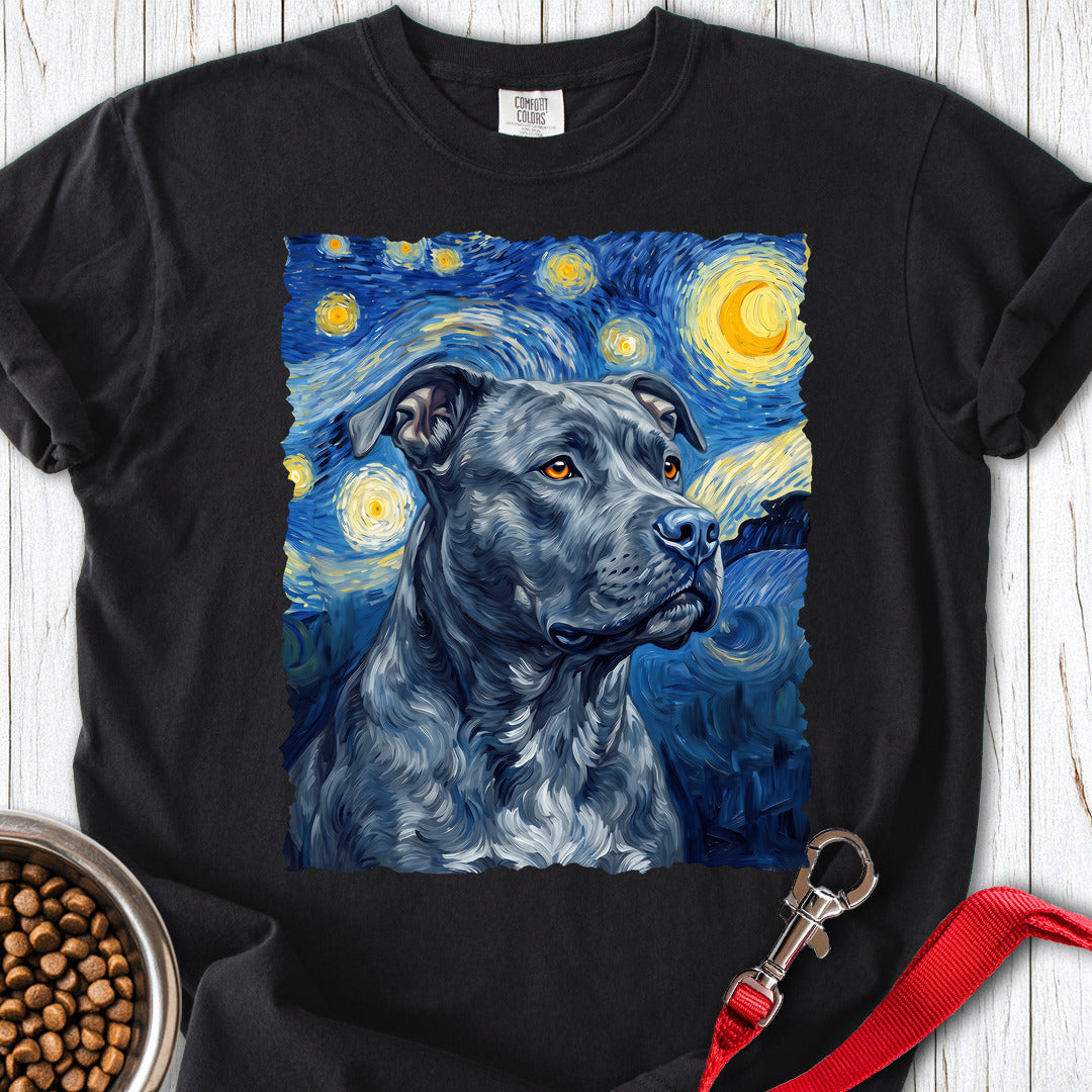 Pitbull Blue Van Gogh Premium Tee — Black