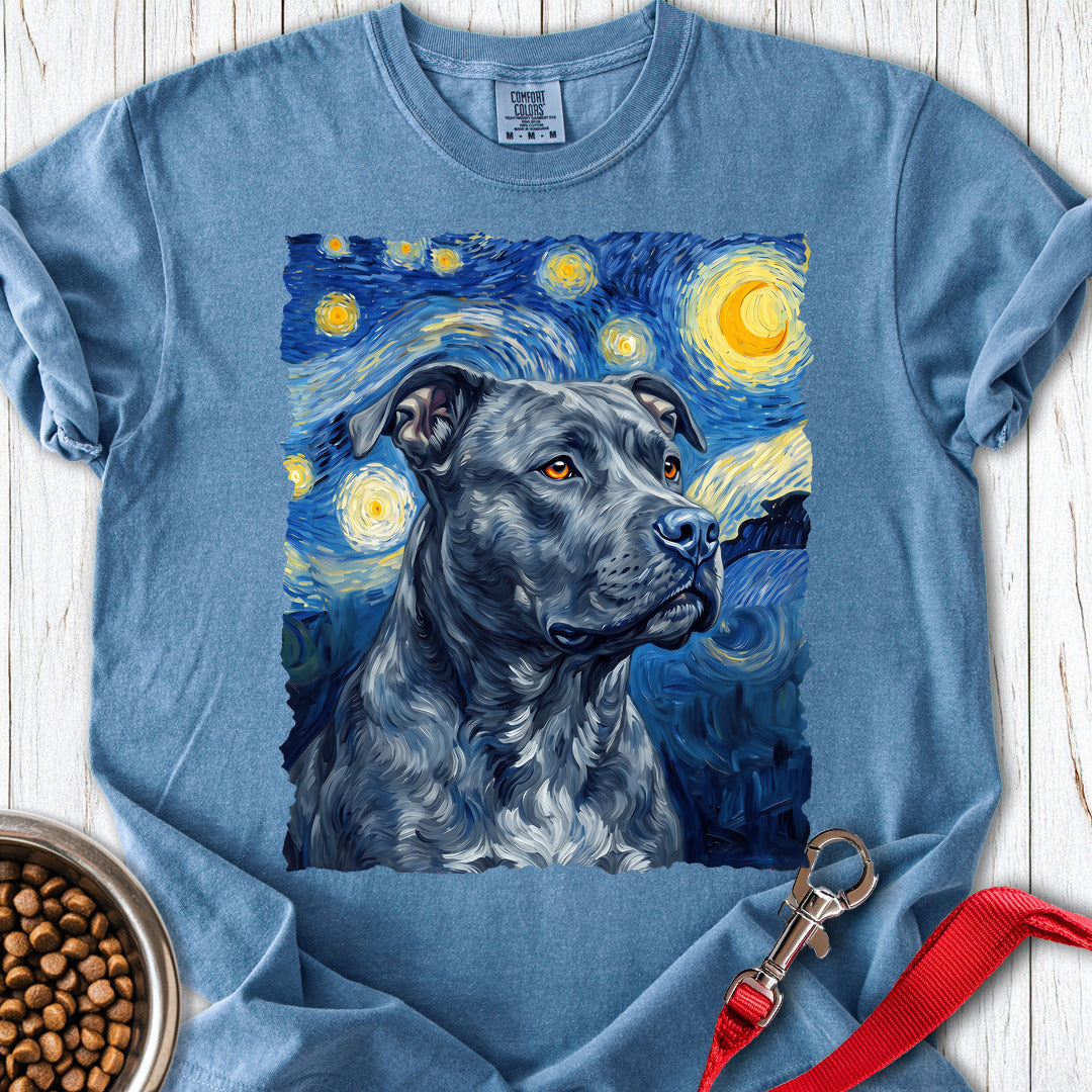 Pitbull Blue Van Gogh Premium Tee — Blue Jean