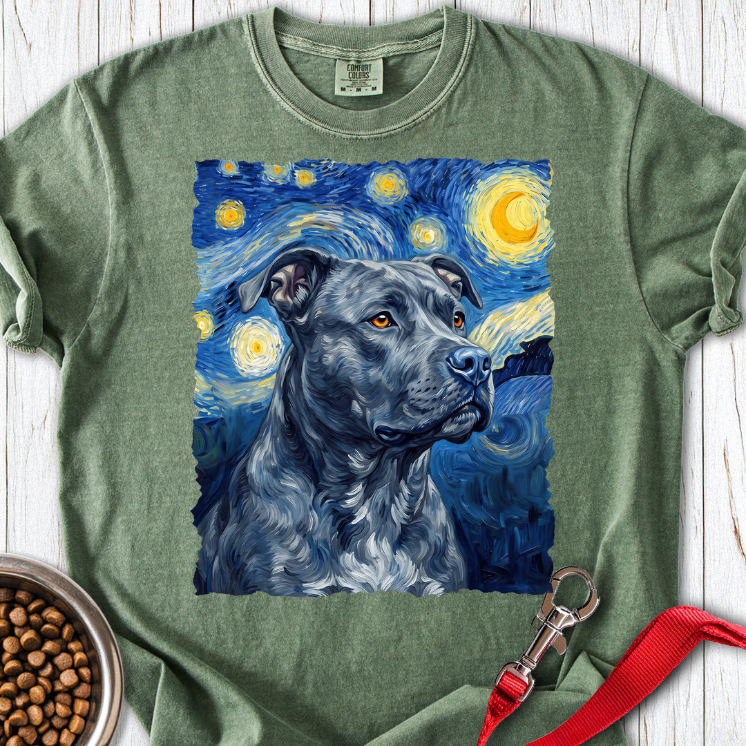 Pitbull Blue Van Gogh Premium Tee — Moss