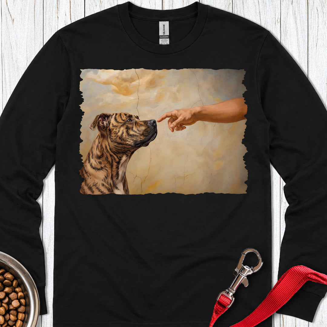 Pitbull Brindle Creation Long Sleeve — Black