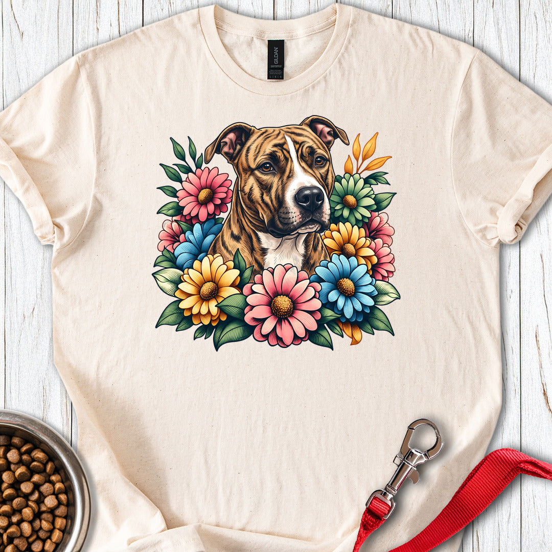 Pitbull Brindle Flower Wreath — Natural