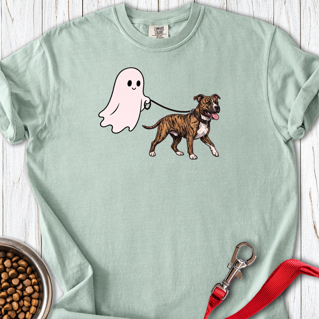 Pitbull Brindle Ghost Walk Premium Tee — Bay