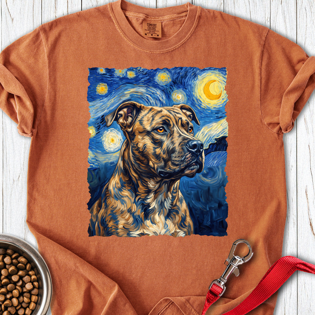 Pitbull Brindle Van Gogh Premium Tee — Yam
