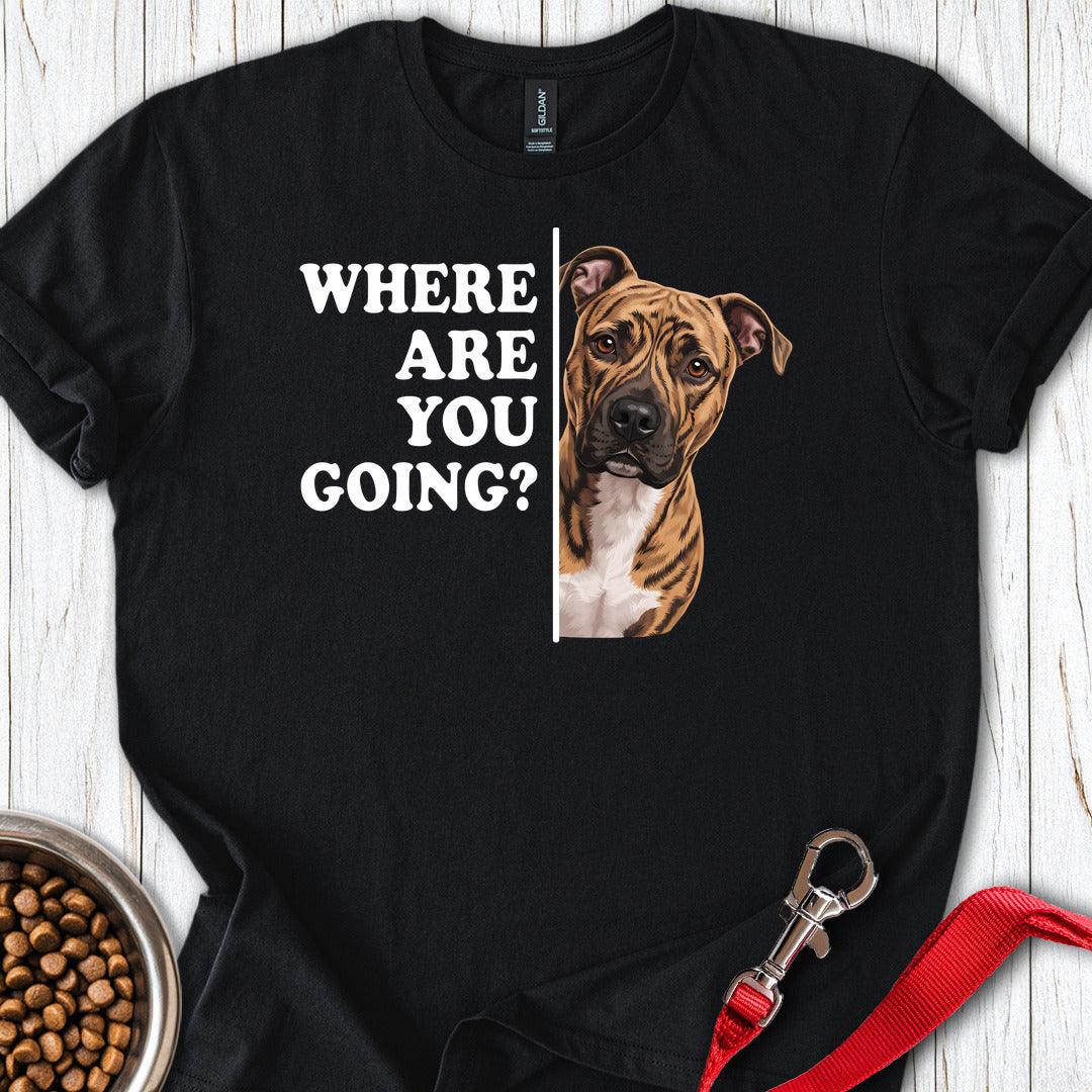 Pitbull Brindle Where Are You Going — Black