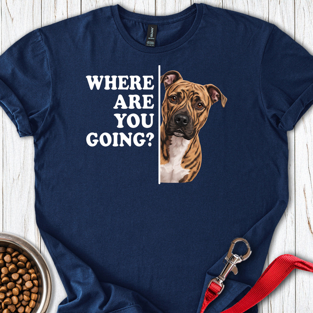 Pitbull Brindle Where Are You Going — Navy