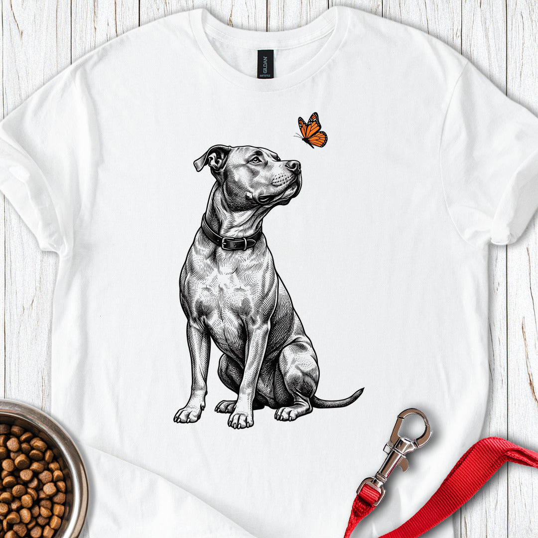 Pitbull Butterfly — White