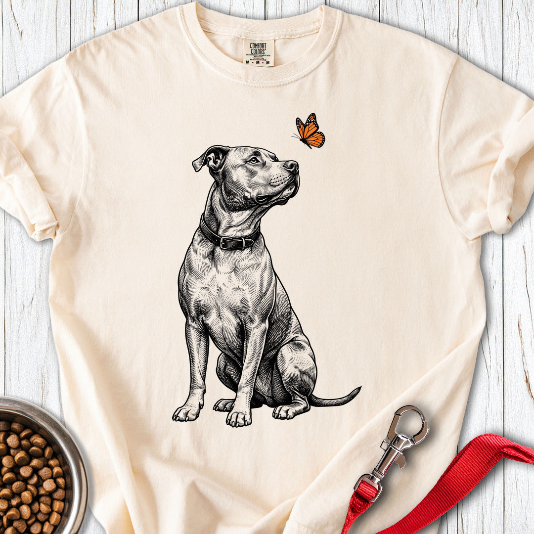 Pitbull Butterfly Premium Tee — Ivory