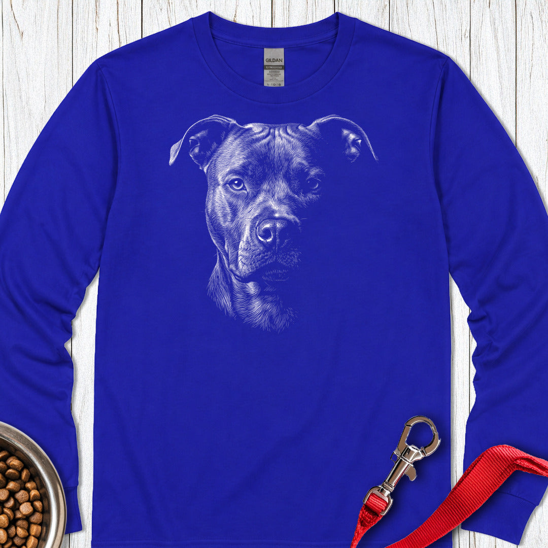Pitbull Engraved Long Sleeve — Royal