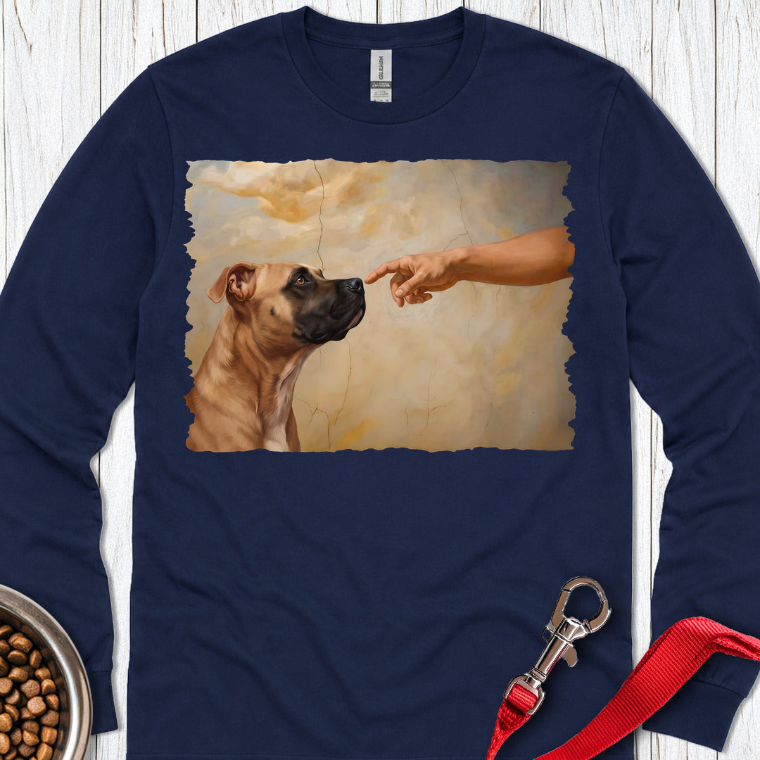 Pitbull Fawn Creation Long Sleeve — Navy
