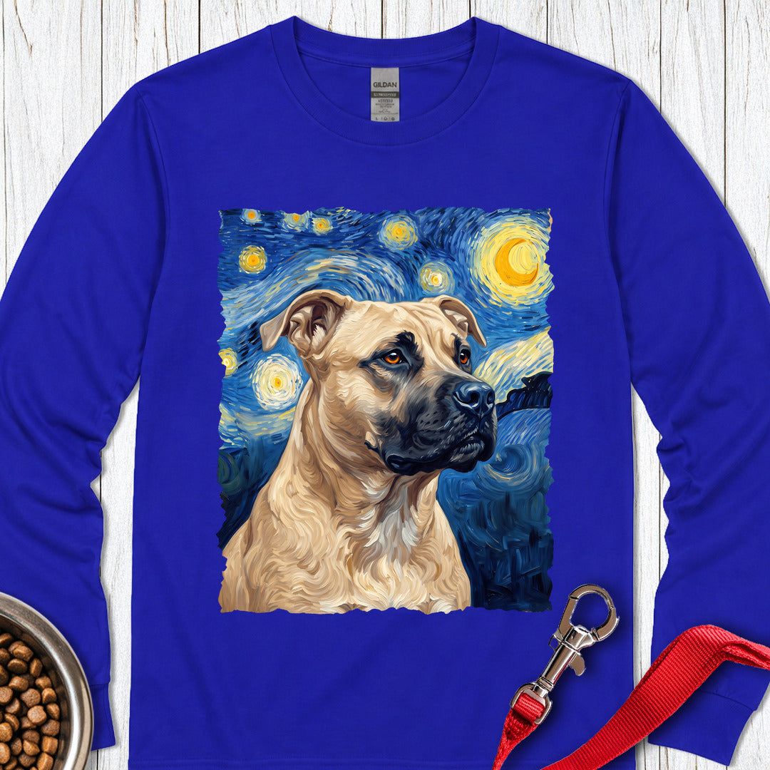 Pitbull Fawn Van Gogh Long Sleeve — Royal