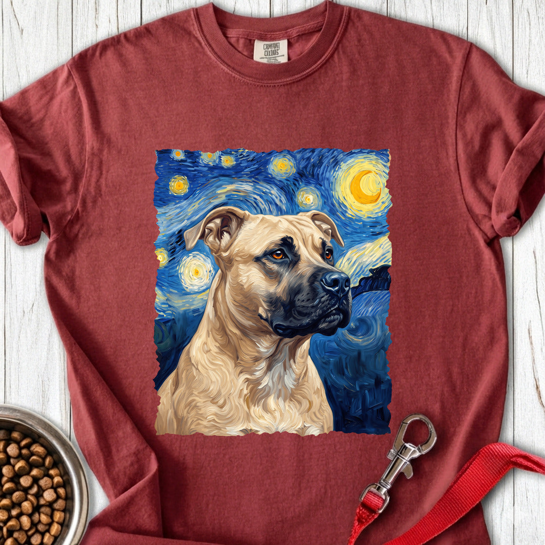Pitbull Fawn Van Gogh Premium Tee — Brick