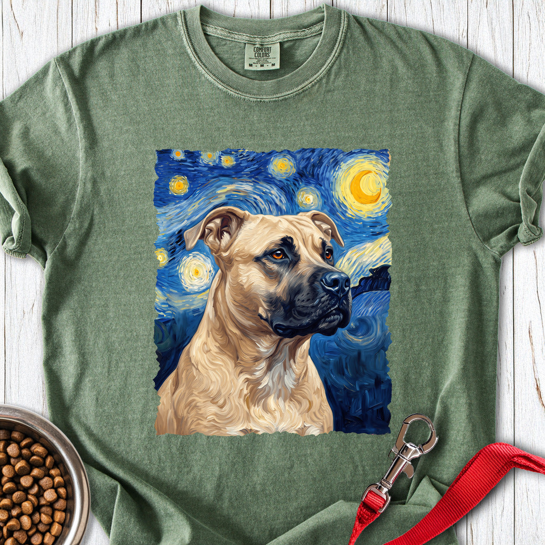 Pitbull Fawn Van Gogh Premium Tee — Moss