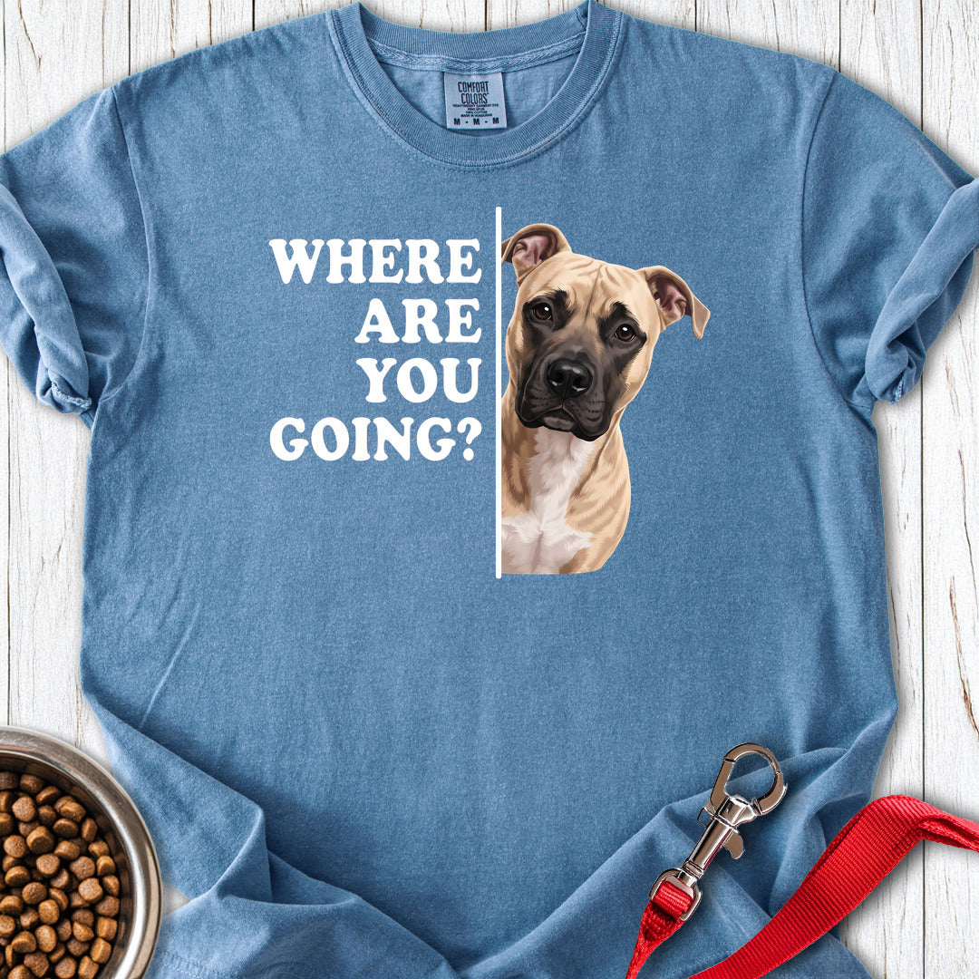 Pitbull Fawn Where Are You Going Premium Tee — Blue Jean
