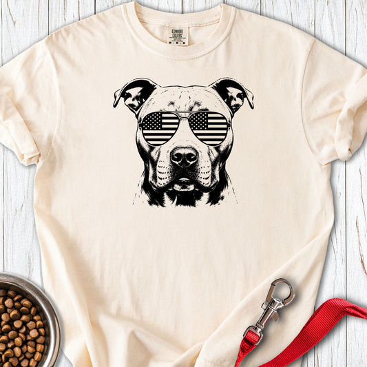 Pitbull Flag Shades Premium Tee — Ivory