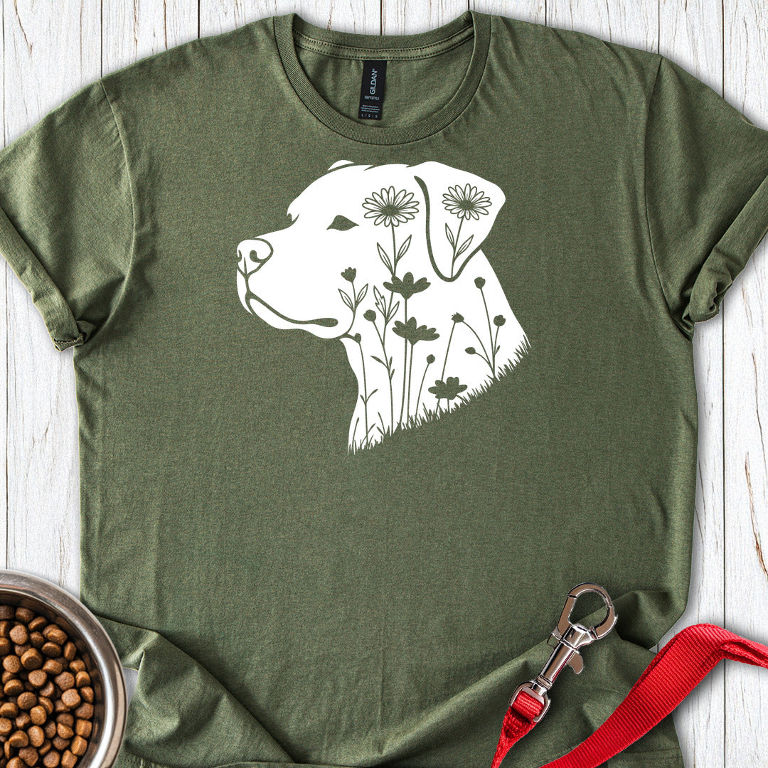 Pitbull Flowers — Military Green