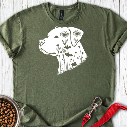 Pitbull Flowers — Military Green